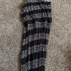 Maurices Black and White Striped Maxi dress